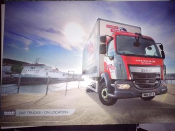 DAF XF CF LF brochure/folder met Engelse transportbedrijven beschikbaar voor biedingen