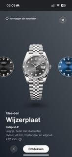 Datejust 41 rhodium index fluted bezel diamond dial jubilee, Sieraden, Tassen en Uiterlijk, Horloges | Heren, Ophalen of Verzenden