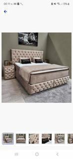 Actie luxxe boxspring Nieuw.  Bezorgen . Tot 17 April actie, Crème, Katoen, 210 cm, Ophalen of Verzenden