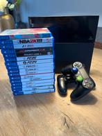 PlayStation 4 + 2 controllers + 15 games (FIFA, F1, CARS), Gebruikt, Overige typen, Ophalen of Verzenden, PlayStation 4