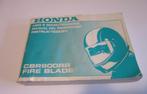 Honda CBR900RR Fire Blade instruktieboek, Motoren, Verzenden, Honda