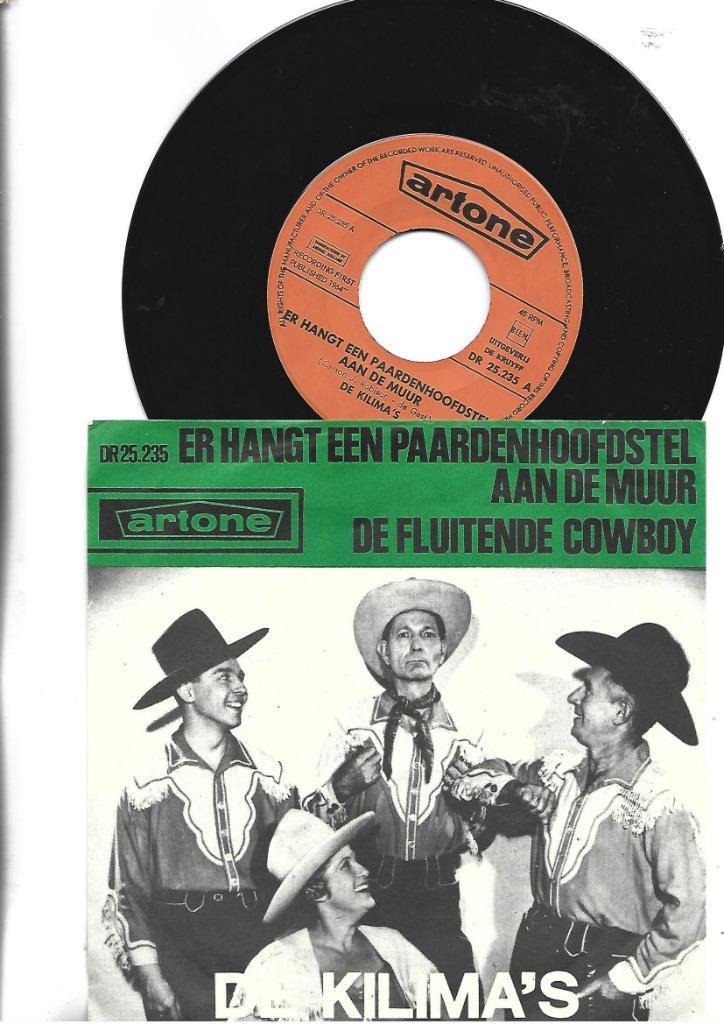 DE KILIMA'S SINGLE 7" ER HANGT EEN PAARDENHOOFDSTEL AAN, Cd's en Dvd's, Vinyl Singles, Zo goed als nieuw, Single, Pop, 7 inch
