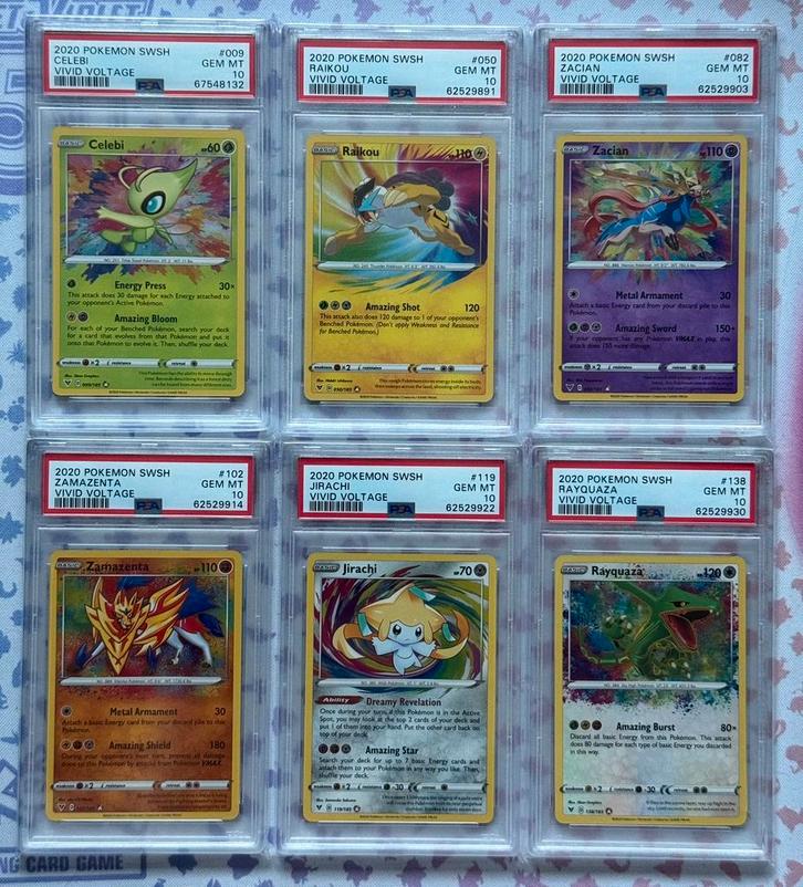 Pokémon Vivid Voltage 2020 Complete Set Amazing Rare PSA 10, Hobby en Vrije tijd, Verzamelkaartspellen | Pokémon, Nieuw, Meerdere kaarten