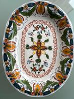 Ovale sier schotel met bloemmotieven, Ophalen of Verzenden