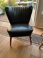 Vintage Jaren 50 Cocktail Stoeltje Zwart, Huis en Inrichting, Fauteuils, Ophalen of Verzenden, Gebruikt, 50 tot 75 cm