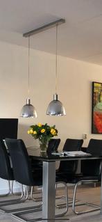 eetkamer tafellamp van spiegelglas, Ophalen, 50 tot 75 cm, Strak design, Glas