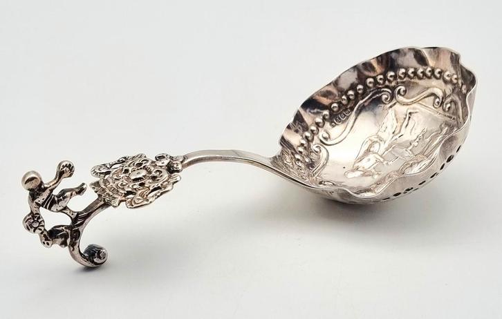 Zilveren roomlepel, Rinze Jans Spaanstra Drachten, 19e eeuw, Antiek en Kunst, Antiek | Bestek, Ophalen of Verzenden