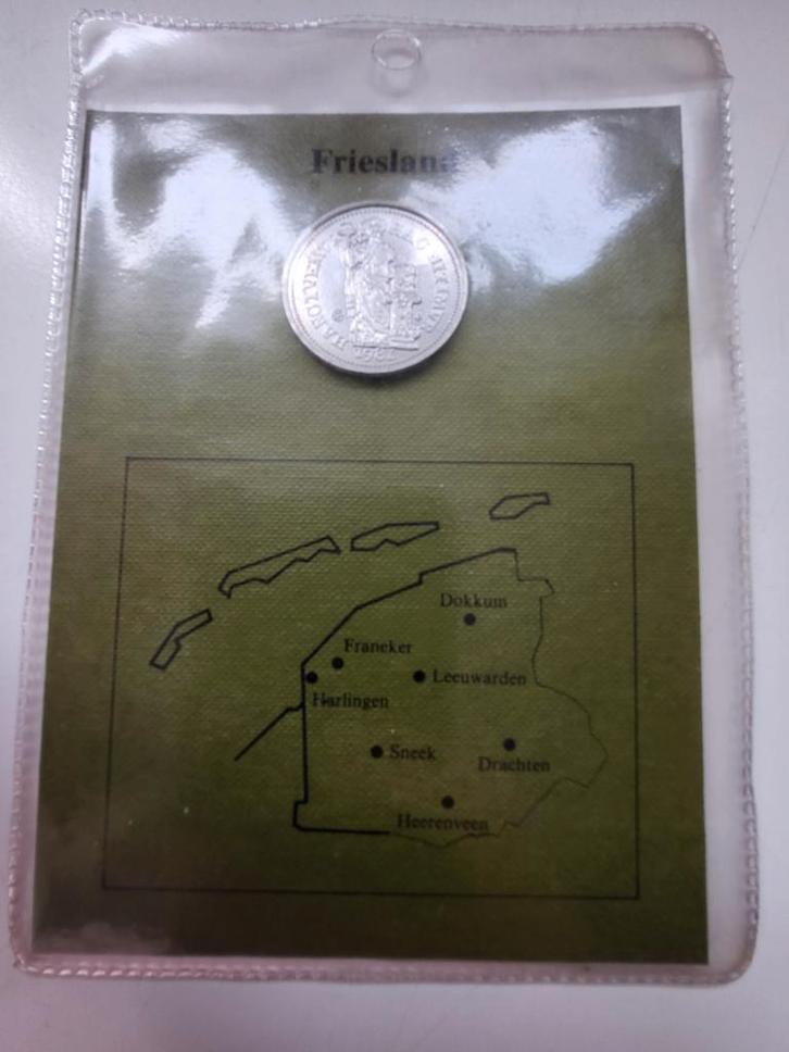 Mapje provincie Friesland met penning wapen in hoesje, Postzegels en Munten, Penningen en Medailles, Overige materialen, Ophalen of Verzenden