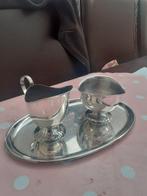 verzilverd suiker en melkkannetje op schaaltje, Ophalen of Verzenden, Gebruikt