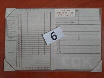 Persoonsbewijs, Distributiestamkaart,VALS, verzet, stamkaart beschikbaar voor biedingen