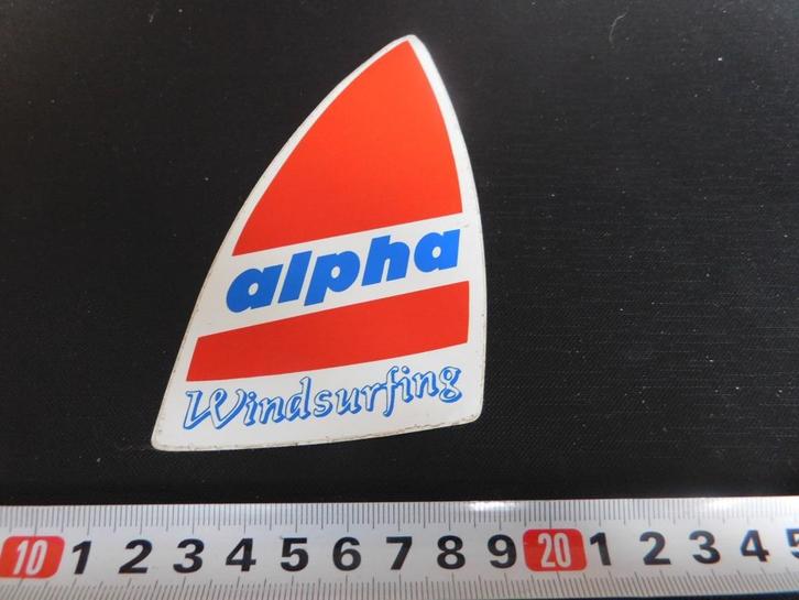 sticker ALPHA Windsurfing, Verzamelen, Stickers, Zo goed als nieuw, Ophalen