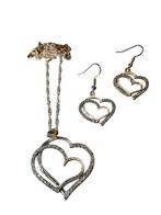 Goudkleurige Hartjes Sieradenset met Strass Nieuw, Overige materialen, Hangers, Nieuw, Ophalen of Verzenden