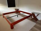 Auping auronde bed 180x200 cm + 2 nachtkastjes, Huis en Inrichting, Slaapkamer | Bedden, Ophalen, Bruin, Tweepersoons, Zo goed als nieuw