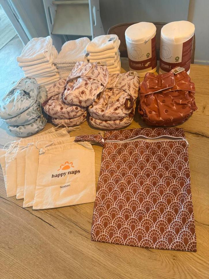 Complete set wasbare luiers - zo goed als nieuw!, Kinderen en Baby's, Badjes en Verzorging, Zo goed als nieuw, Overige typen, Overige merken