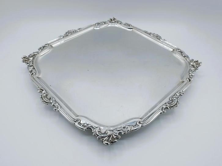 Zilveren cabaret, Hendrik Swierinck, Amsterdam, 1743, Antiek en Kunst, Antiek | Goud en Zilver, Zilver, Verzenden