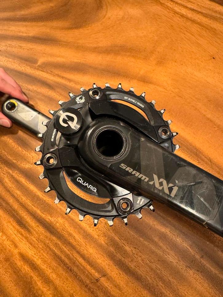 SRAM XX1 Eagle crank met Quarq vermogensmeter, Fietsen en Brommers, Fietsonderdelen, Gebruikt, Mountainbike, Crankstel of Pedalen