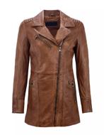 Mooie leren jas ZGAN mt 42, Kleding | Dames, Jassen | Winter, Zwart, Maat 42/44 (L), Ophalen of Verzenden, Zo goed als nieuw