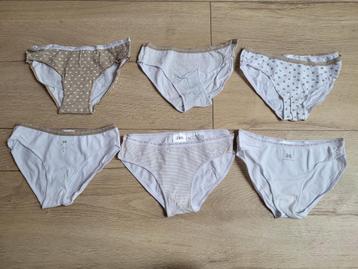 ZARA 6 wit/ beige onderbroekjes maat 128 ~ SJ2920 beschikbaar voor biedingen