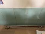2 glazen design schuifdeuren met rvs T handgrepen, Ophalen, 80 tot 100 cm, 215 cm of meer, Binnendeur