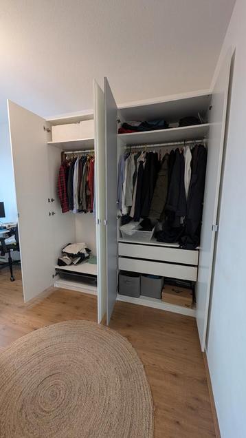 IKEA PAX ÅHEIM kledingkast 200x60x235 cm - wit/spiegel - afbeelding 5