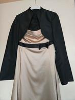 Goudkleurige cocktailjurk galajurk 38 met bolero, Kleding | Dames, Gelegenheidskleding, Ophalen of Verzenden