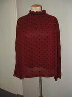 Ganni bordeaux polkadot Carlton Georgette blouse maat 36, Kleding | Dames, Ganni, Ophalen of Verzenden, Zo goed als nieuw, Maat 36 (S)