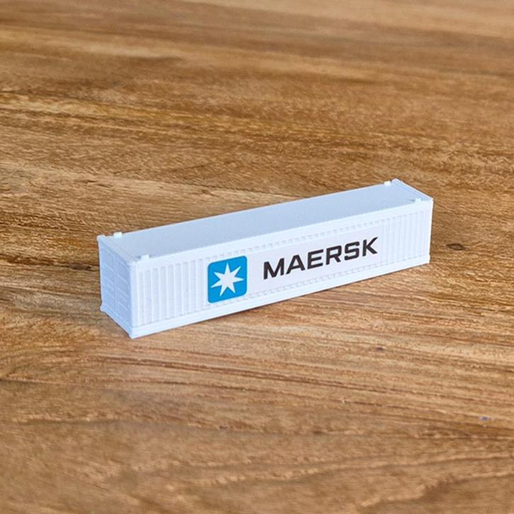 Zeecontainer 40ft – MAERSK – N-Scale / Schaal 1:160, Hobby en Vrije tijd, Modeltreinen | N-Spoor, Nieuw, Wagon, Gelijkstroom of Wisselstroom
