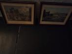 2 Engelse mooi ingelijste oude prints, Ophalen of Verzenden