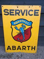 Reclamebord Abarth fiat oldtimer metaal geen emaille reclame, Ophalen, Gebruikt, Reclamebord