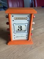 Eeuwigdurende Houten Tafelkalender - Vintage Stijl, Huis en Inrichting, Woonaccessoires | Klokken, Ophalen, Gebruikt, Analoog