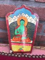 Boeddha schildering op jakbeen, Tibetaans Boeddhisme, Antiek en Kunst, Ophalen of Verzenden