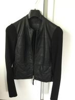Claudia sträter leren jasje met gebreide mouwen - Maat 38, Kleding | Dames, Maat 38/40 (M), Zwart, Ophalen of Verzenden, Gedragen