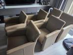 Te koop leren eetkamerstoelen, Huis en Inrichting, Ophalen, Overige kleuren, Leer, Zo goed als nieuw
