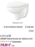 CERSANIT Toiletset Cersania incl. softclose wc-bril NIEUW, Doe-het-zelf en Verbouw, Ophalen, Nieuw, Toilet