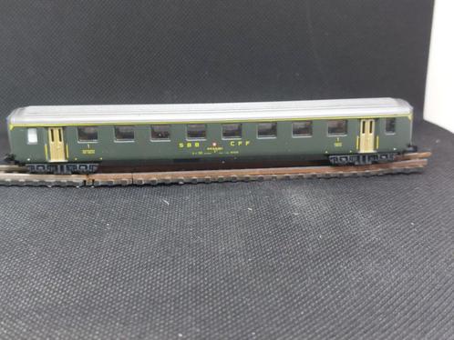 Minitrain 320812 - SBB Großraumwagen 1ekl A (13525), Hobby en Vrije tijd, Modeltreinen | N-Spoor, Gebruikt, Wagon, Gelijkstroom