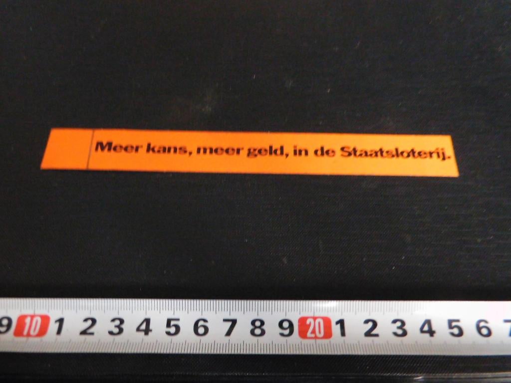 sticker Meer kans, meer geld, in de Staatsloterij, Verzamelen, Ophalen, Zo goed als nieuw