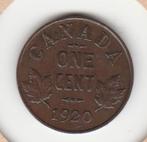 Canada, 1 cent 1920, Postzegels en Munten, Munten | Amerika, Ophalen of Verzenden, Losse munt, Noord-Amerika