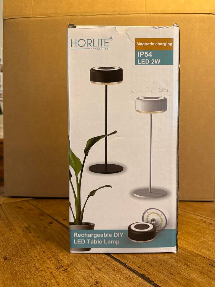 HORLITE Oplaadbare LED Tafellamp DIY, Huis en Inrichting, Lampen | Tafellampen, Nieuw, Minder dan 50 cm, Ophalen of Verzenden