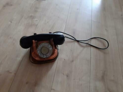 Koperen vintage telefoon, Telecommunicatie, Vaste telefoons | Niet Draadloos, Niet werkend, Bakeliet, Ophalen of Verzenden