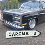 Emaille Frans wegwijzerbord CAROMB '51, Ophalen, Zo goed als nieuw, Reclamebord