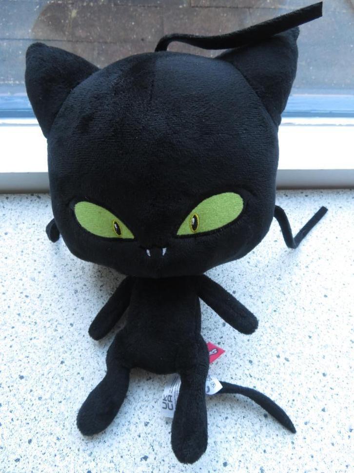 Zwarte kat poes Cat Noir merk Miraculous Ladybug, Kinderen en Baby's, Speelgoed | Knuffels en Pluche, Zo goed als nieuw, Poes