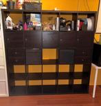 Kallax kast zwart/bruin 25 vakken afmetingen zijn 182x182x39, Huis en Inrichting, Kasten | Wandmeubels, Ophalen, Zo goed als nieuw