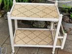 Vintage houten serveerwagen / trolley (brocante), Huis en Inrichting, Ophalen, Gebruikt