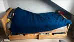 Steigerhouten 1 persoons bed, 90 cm, Gebruikt, Eenpersoons, Bruin