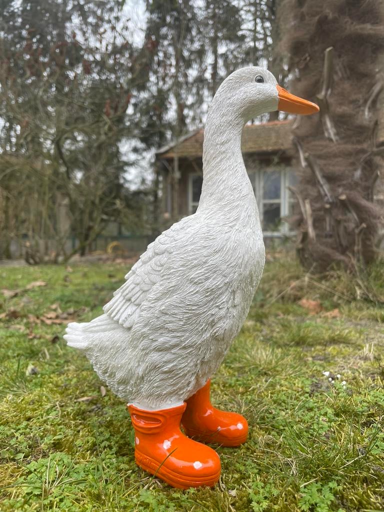Gans oranje regenlaarsjes beeld tuin boerderij boer, Ophalen of Verzenden, Nieuw, Dier