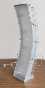 Strakke Vintage tafellamp glas/metaal, Ophalen, Gebruikt, 50 tot 75 cm, Modern | Strak | Vintage