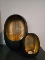 Twee mooie richmond interior egg kandelaars zwart origineel, Huis en Inrichting, Overige materialen, 25 tot 50 cm, Zwart, Ophalen of Verzenden