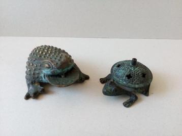 Bronzen Chinese muntkikker/offerkikker. beschikbaar voor biedingen
