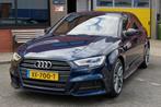 Audi A3 Sportback 35 TFSI CoD Sport 3x S Line Editionautomaa, 4 cilinders, 150 pk, Blauw, Leder en Stof