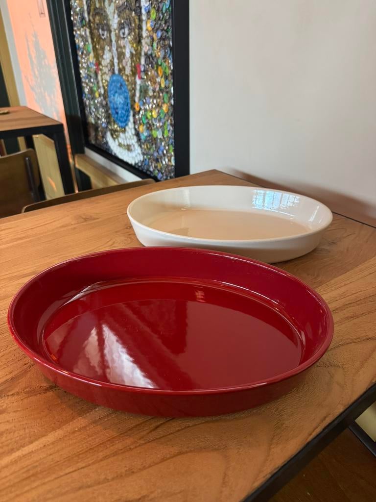 Oven/serveer-schalen 30stuks, Ophalen, Zo goed als nieuw, Crème, Schaal